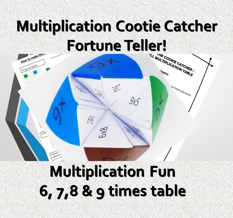 multiplication cootie catcher. Printable multiplication fun!
